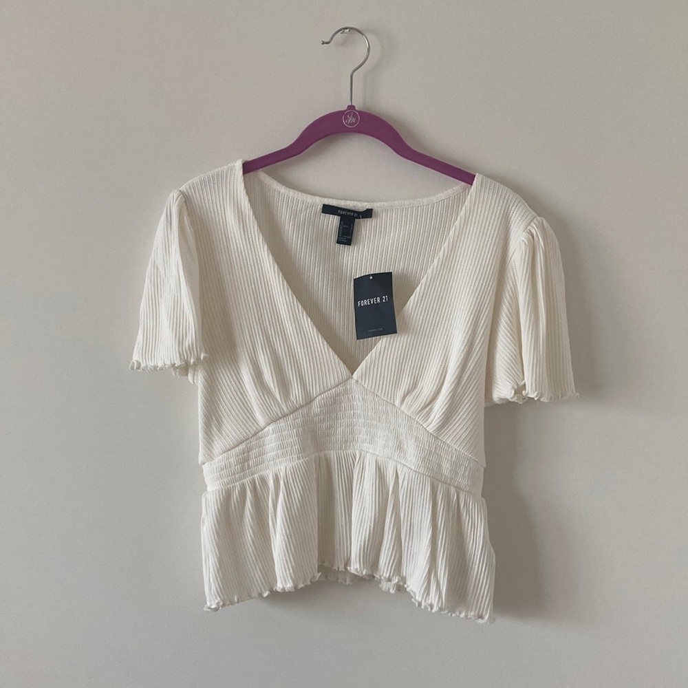 Forever 21 Ivory Knit Top
